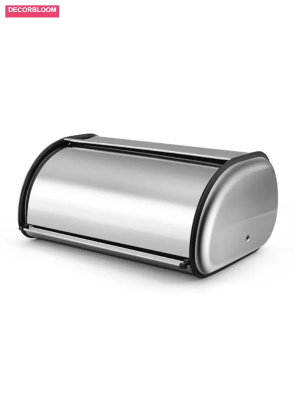 Stainless Steel Airtight Bread Box 13 Inch Roll Top Kitchen Counter Storage